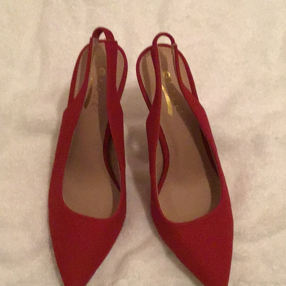 GLAZE WOMENS RED PUMP HEEL